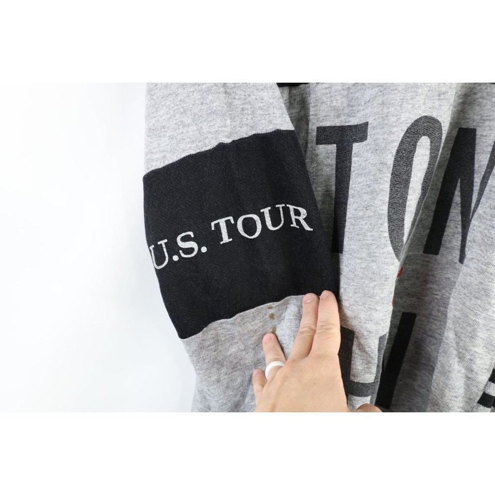 Vintage Mens Large Distressed 1988 US Tour Elton John Band Crewneck Sweatshirt - Picture 7 of 11